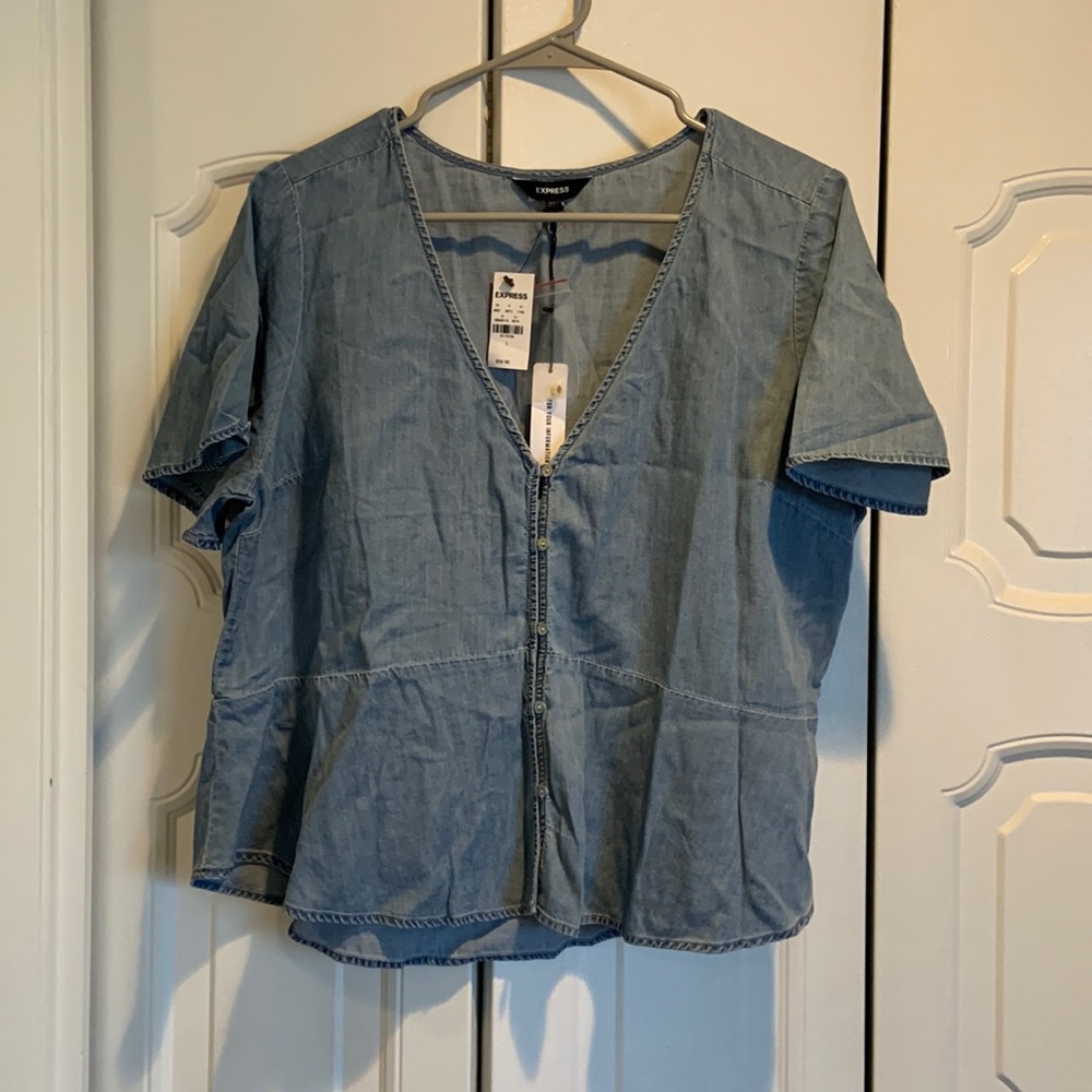 Jean Chambray Top